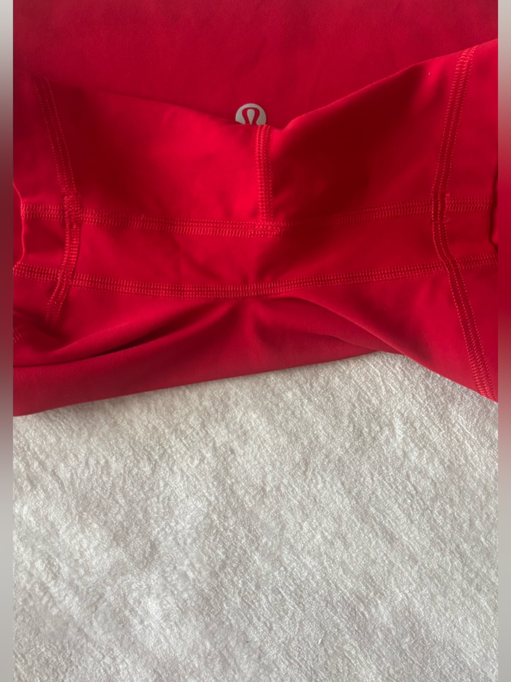 Lululemon Oxford Red 4” Biker Shorts - Picture 2 of 4
